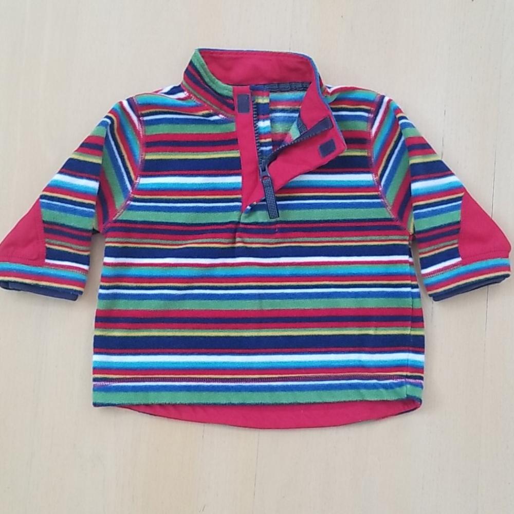 Baby Gap Rainbow Stripe Pullover Sweater Cardigan Fleece Jacket